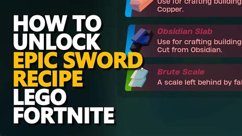 rare sword lego fortnite|lego fortnite epic sword.